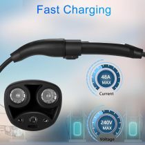 EV Charger Extension Cord for NACS, 26ft Max 240V 48A Compatible with Model 3/Y/X/S/, EV Charger Extension Cords NACS Plug for Home and Outdoor