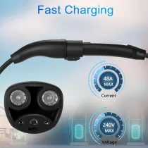 EV Charger Extension Cord for NACS, 26ft Max 240V 48A Compatible with Model 3/Y/X/S/, EV Charger Extension Cords NACS Plug for Home and Outdoor