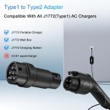 EV Charger Connector Type 1 to Type 2 Adapter Electric Vehicle Charging Adapter SAE j1772 to IEC62196 EV Charging Adapter