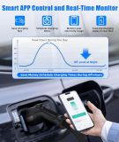Level 2 Ev Charger up to 40Amp/ 240V, Electric Vehicle Charging Stations Compatible with J1772 EVs, NEMA 14-50 Plug with 23Ft Cable, UL Certified, Portable for Tesla Indoor/Outdoor, Grey