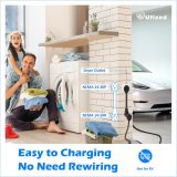 Heavy Duty Nema 14-30P to 14-50R Charger Adapter Cord Dryer with Nema 14-50 Outlet, Electric Vehicle Charging Stations Level 2, Dryer Plug Adapter with NEMA 14-50 Outlet Not for RV