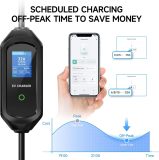 2024 Level 2 EV Charger[32Amp 7.2kW 110V-240V], 25FT Electric Vehicle Charger WiFi Enabled, Portable Electric Vehicle Charging Stations with NEMA 14-50 Plug & 5-15 Adapter