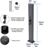 EV Charger Pedestal Outdoor, Charger Pedestal Base, Electric Vehicle Charging Stations, Electric Vehicle Pile, EV Charger Stand Holder, Floor Mounted, All Weather