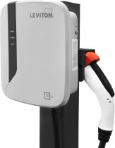 Leviton EVR30-B1C Level 2 Electric Vehicle Station, 30A, 208/240 VAC, 7.2kW Output, NEMA Type 3R, 18' Charging Cable, Hardwired, White