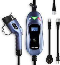 TRAVELMASTER Level 2 Portable EV Charger, 25ft Cable, Intelligent Plug Identification Auto-Adjusts Maximum Safe Current 15A/25A/32A Electric Vehicle Plug-in Charging Station (2-Gen)