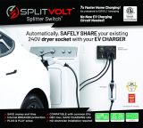 NEMA 14-30, 240V, 24 Amp Splitter Switch - Save Thousands on Home Electric Vehicle Charging (EV) Install, cETLus Certified, Charge Two EVs, Plug and Play