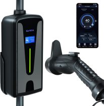 Level 2 EV Charger, 40 Amp Smart WiFi, 2 in 1 Wall Mount & Portable EV Charger,110-240V, NEMA 14-50 Plug, 23-Foot Cable, Electric Vehicle Car Charging Stations