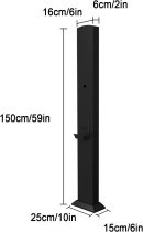 EV Charger Connector Pedestal, Outdoor EV Charging Stand, with Password Lock, Electric Vehicle Charger Pedestal Stand, Corrosion Resistance(Black)