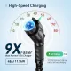 Level 2 EV Charger 48 Amp, 240V 11.5KW NEMA 14-50P J1772 Charger, UL FCC Certified, IP67 Indoor/Outdoor Electric Vehicle Wall Charging Station, 16ft Cord with 2 RFID Cards, Electric Car Charger Black