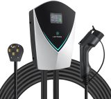 Lectron Bundle - V-Box 48 Amp Electric Vehicle Charging Station & Black Tesla to J1772 Charging Adapter, Max 48 Amp & 250V