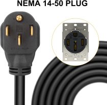 JX-E Level 2 EV Charger, Portable SAE J1772 Electric Vehicle Charger Plug-in Home Outdoor EV Charging Station with NEMA 14-50 Plug, Adjustable Current/Timing Delay, 32 Amp 240 Volt, 25FT
