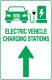 Electric Vehicle Charging Station Sign – Direction for EV Charging Station, Vivid Design Plus UV Protection to Last Longer, 3M Reflective(EGP) Rust-Free Aluminum at 18”x12” 0.063 