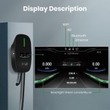 Level 2 EV Charger Station with Smart Display 48 Amp 11.5KW 26ft EV Charging Cable Hardwired Smart Electric Vehicle Charging Station RFID Card 4G/WiFi/BT Connection EV & Plug-in Hybrid for SAE J1772