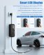 Portable Level 1&2 EV Charger (240V,40A,9.6KW) Current Adjustable with 25ft Charging Cable and NEMA 14-50 for SAE-J1772 Electric Vehicles and for Tesla, Reservation Charging Function WiFi Enabled