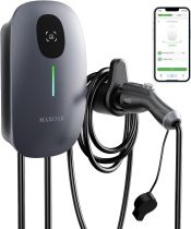MAXOAK Electric Vehicle Charger - Adjustable 16A to 50A Output Current, Level 2, 240V, Hardwired, CSA Certified & NEMA Type 4, Smart APP Control, Compatible with All EV Brands