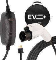 EV+ Level 2 EV Charger, 16A Portable Electric Vehicle Charging Station, SAE J1772 EV Charging Cable 25-Ft with NEMA 6-20 Plug, EVSE Travel Case, Home EV Charging Station