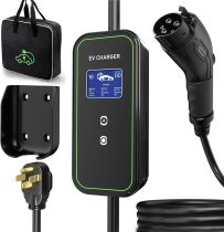 40Amp Level 2 Electric Vehicle Charger, 21FT EV Portable Charging Cable, EV Charging Station Adjustable Current, 240V Electric Car Charger, EV Charger Level 2 with NEMA 14-50 Plug for J1772 EVs