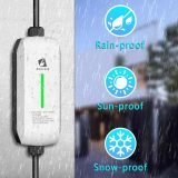 Level 1-2 EV Charger, 20 Amp 110-240V Portable Electric Vehicle Charger with 25Ft Cable NEMA 6-20 Plug NEMA 5-15 Adapter Plug-in Home EV Charging Station