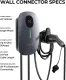 MAXOAK Electric Vehicle Charger - Adjustable 16A to 50A Output Current, Level 2, 240V, Hardwired, CSA Certified & NEMA Type 4, Smart APP Control, Compatible with All EV Brands