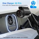 2024 Level 2 EV Charger[32A 7.2kW 110V-240V], Portable EV Charger Level 2 with NEMA 14-50P&5-15 Adapter, 32A/16A/13A/10A/8A Adjustable & Delay Charge 1-15H Electric Vehicle Charging Stations