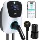 Level 2 EV Charger 240V/48A J1772 Electric Vehicle Charger NEMA 14-50 Plug Charging Station w/for Tesla Adapter w/App Control RFID Card WiFi 24Ft Cable Indoor/Outdoor Fast Charger