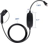 CARSTY Level 1+2 EV Charger (110-240V,16A,21ft) NEMA 6-20 Plug EV Charging Cable Portable EVSE SAE J1772 Plug Home Electric Vehicle Charging Station, Compatible with Most Electric Vehicle Cars