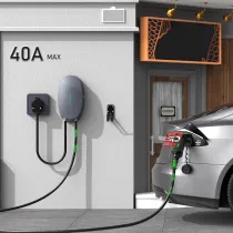 Morec Level 2 EV Charger 40Amp Electric Vehicle Charger NEMA14-50 220V-240V EV Charging Station for Home Compatible with J1772 EV Cars 20FT with Holder (Grey)