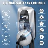 Level 2 Ev Charger up to 40Amp/ 240V, Electric Vehicle Charging Stations Compatible with J1772 EVs, NEMA 14-50 Plug with 23Ft Cable, UL Certified, Portable for Tesla Indoor/Outdoor, Grey