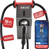 Zeus Level 2 EV Charger - Electric Vehicle Charging Equipment Compatible w/All EV Models - Fast J1772 EVSE Level 2 Charger 48 Amp - Hardwired 240V EV Home Charger - IP65 Water & Dust Resistant
