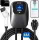 Level 2 EV Charger 48Amp 240V NEMA 14-50 Plug: Electric Vehicle Charging Station with APP Control, WiFi Enabled EVSE, RFID Card - Compatible with Tesla and All EV Brands