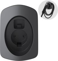 Tera EV Charger Holder for SAE J1772 Charger Electric Car Wall Mount Connector Charging Cable Holder Organizer All Weather Electric Vehicle Charging Station Accessories Black C01