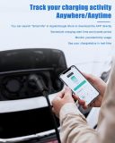 Portable Level 1&2 EV Charger (240V,40A,9.6KW) Current Adjustable with 25ft Charging Cable and NEMA 14-50 for SAE-J1772 Electric Vehicles and for Tesla, Reservation Charging Function WiFi Enabled