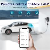 QIAO Level 2 EV Charger, Max 48A 240V 11.5KW, Wi-Fi Bluetooth APP Enabled EVSE,4.3 Inch Display,25ft Cable,NEMA 6-50 Plug Electric Vehicle Charging Station Compatible with All SAE J1772 EV Models