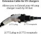 40 FT Long 40AMP Rated (220V-240V) EV Charging Extension Cable for Electric Vehicle Charging Stations Compatible with All J1772 Plug