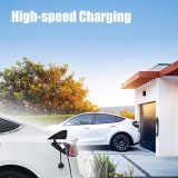 50 Amp Electric Vehicle Charger Level 2 Portable EV Charging Station with 25 FT Cord Super Fast Car Charging Station, NEMA14-50 with SAE J1772, Compatible Indoor/Outdoor