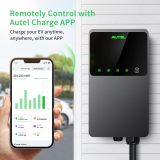 Autel MaxiCharger Home Electric Vehicle (EV) Charger, up to 50 Amp, 240V, Level 2 WiFi and Bluetooth Enabled EVSE, Hardwired, Indoor/Outdoor, 25-Foot Cable with Separate Holster, Dark Gray