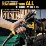 DEWALT Electric Vehicle Level 2 EV Charger up to 48 Amps 240V, App Control Bluetooth & Wi-Fi, CSA Certified Indoor/Outdoor Hardwired Wall Mounted Charging Station with 25 ft. Cable