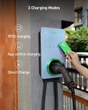 Autel Home Smart Electric Vehicle (EV) Charger up to 50Amp, 240V, Indoor/Outdoor Car Charging Station with Level 2, Wi-Fi and Bluetooth Enabled EVSE, Hardwired,25-Foot Cable,Sierra Blue