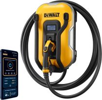DEWALT Electric Vehicle Level 2 EV Charger up to 48 Amps 240V, App Control Bluetooth & Wi-Fi, CSA Certified Indoor/Outdoor Hardwired Wall Mounted Charging Station with 25 ft. Cable