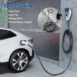 Anina EV Charger Holder SAE J1772 Charging Cable Organizer for Portable Electric Car Charger Cable Hanger Electric Vehicle Charging Cord Holder Wall-Mount Connector Space Saving