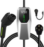 AWESAFE Electric Vehicle Charger Level 2 EV Charger, 7.6KW Portable Fast Charger with J1772 Connector, 32Amp NEMA 14-50 Plug, Scheduled Charging, Plug-in Home EV Charging Station
