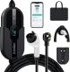 Level 2 Electric Vehicle (EV) Charger(32Amp, 220V-240V, NEMA 14-50 Plug), 25ft Cable ETL Listed Portable Indoor/Outdoor EVSE SAE J1772 EV Car Charging Station w/Delay Timer, WiFi Enabled