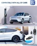 EV Chargers for Home Level 2 - Portable 32A Level 2 EV Charger NEMA 14-50 with 25ft Cable, Adjustable Current/Delay Charging for Electric Car Charger