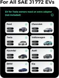 Level 2 EV Charger,50A 240V Hardwired Home Charger,ETL/FCC/CE Certified Charging Stations, WiFi Enabled EVSE Adjustable Current Schedule Time Electric Vehicle Charging Stations for All J1772 （23 FT）
