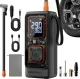 WOLFBOX Tire Inflator Portable Air Compressor, 150 PSI Air Pump for Car Tires with 12000 mAh Battery, 35L/Min Fast Inflation Air Compressor with Tire Pressure Gauge for Car, Motorcycle, Bicycle & Ball