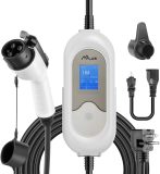 Mplus Electric Vehicle Charger Station 16 Amp Level 1 & 2 Portable EV Charging Includes NEMA 5-15P & 6-20 Plug Compatible with J1772 Electric Cars Household Travel Travel Portable Emergency Charger