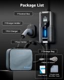 bokman Portable Level 2 EV Charger (240V, 32A) with 25ft Charging Cable and NEMA 14-50 for SAE-J1772 Electric Vehicles Current Adjustable and Reservation Charging Function (NOT for Tesla)