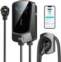 Level 2 EV Charger, Max 48A 240V 11.5KW, Wi-Fi Bluetooth APP Enabled EVSE,4.3 Inch Display,25ft Cable,NEMA 14-50 Plug Electric Vehicle Charging Station Compatible with All SAE J1772 EV Models