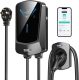 Level 2 EV Charger, Max 48A 240V 11.5KW, Wi-Fi Bluetooth APP Enabled EVSE,4.3 Inch Display,25ft Cable,NEMA 14-50 Plug Electric Vehicle Charging Station Compatible with All SAE J1772 EV Models