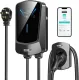 Level 2 EV Charger, Max 48A 240V 11.5KW, Wi-Fi Bluetooth APP Enabled EVSE,4.3 Inch Display,25ft Cable,NEMA 14-50 Plug Electric Vehicle Charging Station Compatible with All SAE J1772 EV Models